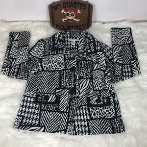 JM Collection Animal Print Jacket Petite